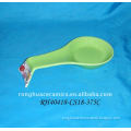 NEW! Huaide RH40418-CS18 Flower Printed Ceramic Green 9.5" Big Spoon